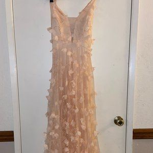 XS Blush pink Halter Top Prom Dress